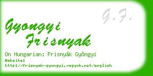 gyongyi frisnyak business card