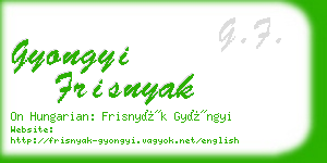 gyongyi frisnyak business card